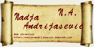 Nadja Andrijašević vizit kartica